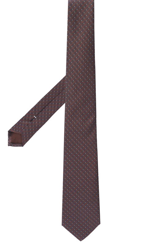Шелковый галстук Canali 18/HJ04530 Коричневый  18/HJ04530 Фото 3