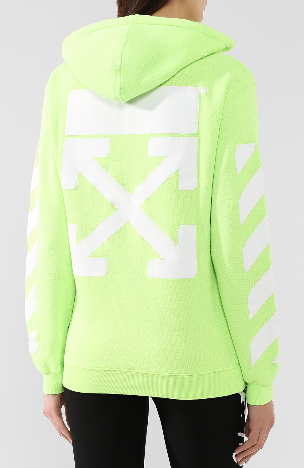 Хлопковое худи OFF-WHITE желтого цвета по цене 38500 руб., арт. 0WBB032S19D970836262, фото 4 Хлопковое худи OFF-WHITE, арт. 0WBB032S19D970836262, фото 4