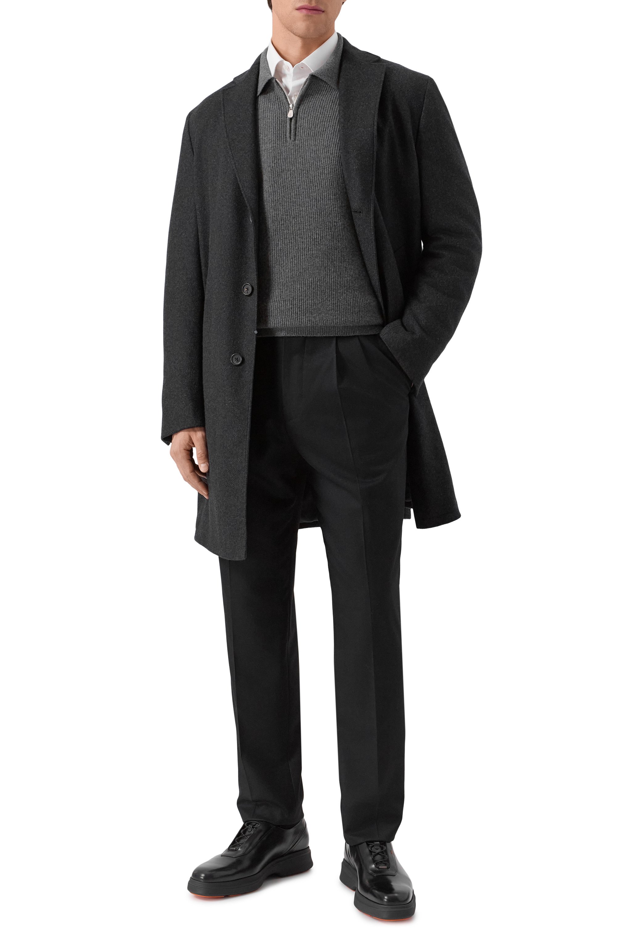 Кожаные оксфорды easy nova SANTONI, арт. MGEG19170NEAXNTG, фото 2