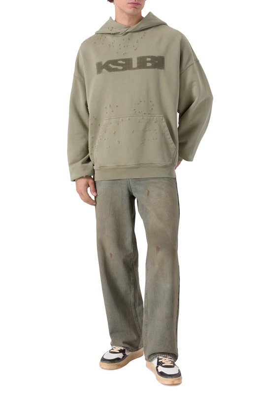 Хлопковое худи Ksubi MPF25FL007 Зелёный  MPF25FL007 Фото 2