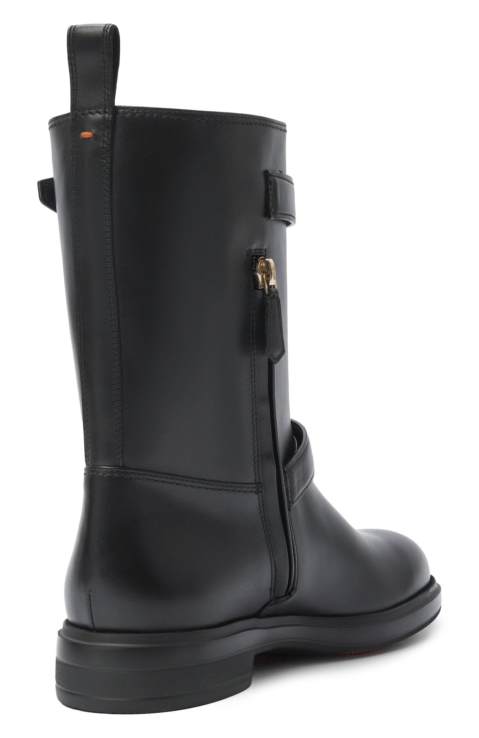 Кожаные полусапоги SANTONI черного цвета по цене 132500 руб., арт. WTYG72447NERNDYL, фото 5 Кожаные полусапоги SANTONI, арт. WTYG72447NERNDYL, фото 5