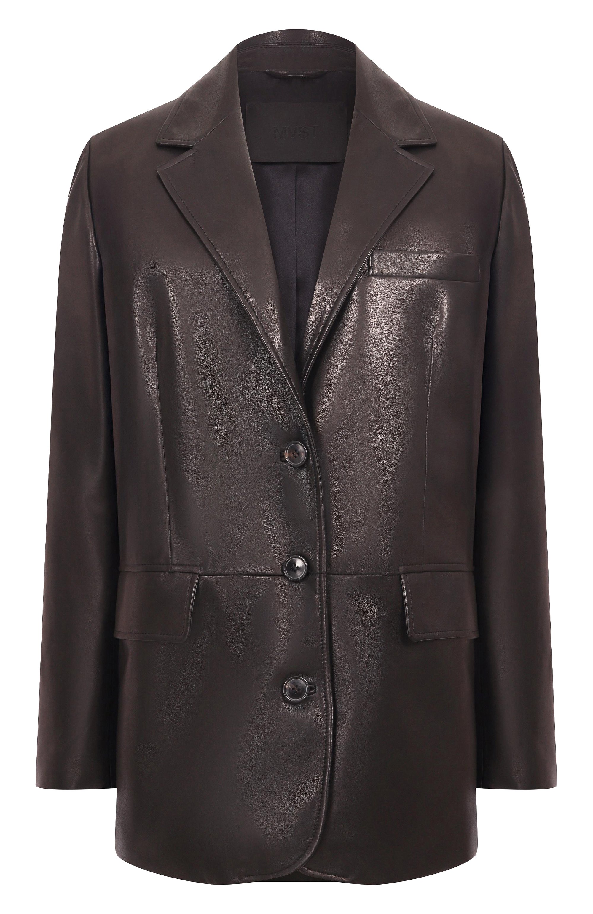 Кожаный жакет MVST, арт. M25.1PW.L009/BIG SIZE/NAPPA CREAM, фото 1