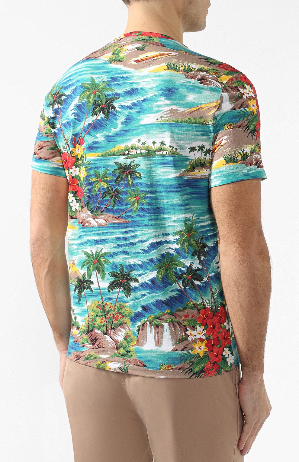 Хлопковая футболка  POLO RALPH LAUREN, арт. 710740899, фото 4