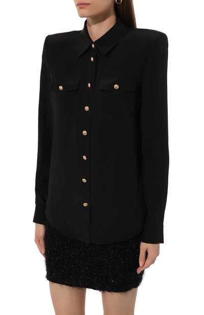 Шелковая рубашка BALMAIN, арт. DF1HS050/SD42, фото 3
