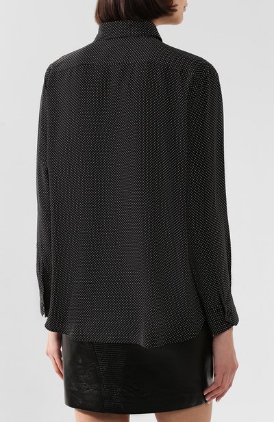 Шелковая рубашка SAINT LAURENT, арт. 395733/Y301W, фото 4