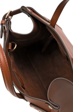 Женская сумка antibes small VALENTINO коричневого цвета, арт. 6W2B0R20/CVC | Фото 5 (Драгоценные камни: Проставлено; Размер: small; Ремень/цепочка: На ремешке; Материал сплава: Проставлено; Материал: Натуральная кожа)