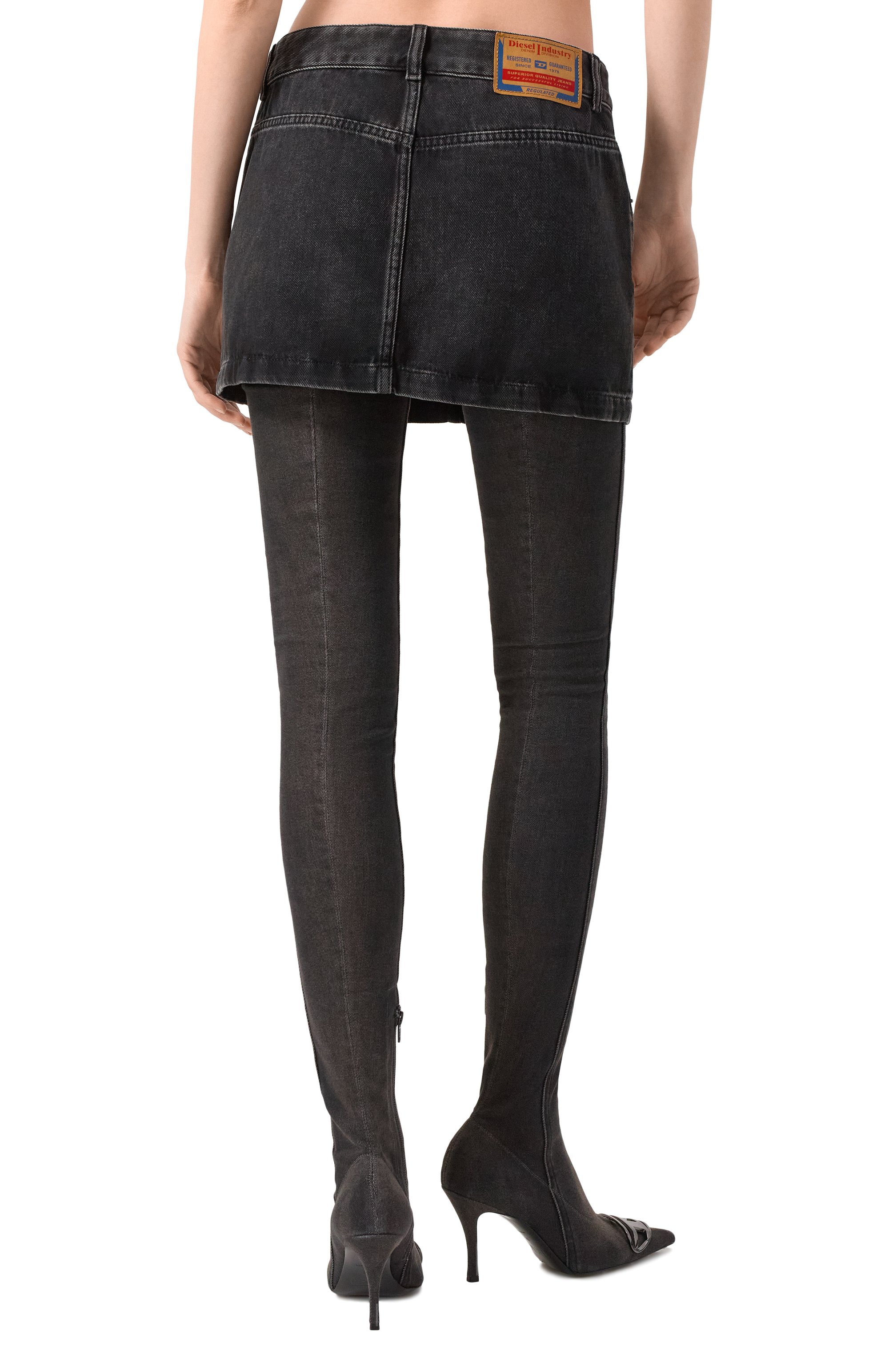 Джинсовая юбка DIESEL черного цвета по цене 16600 руб., арт. A04935/09I35, фото 4 Джинсовая юбка DIESEL, арт. A04935/09I35, фото 4