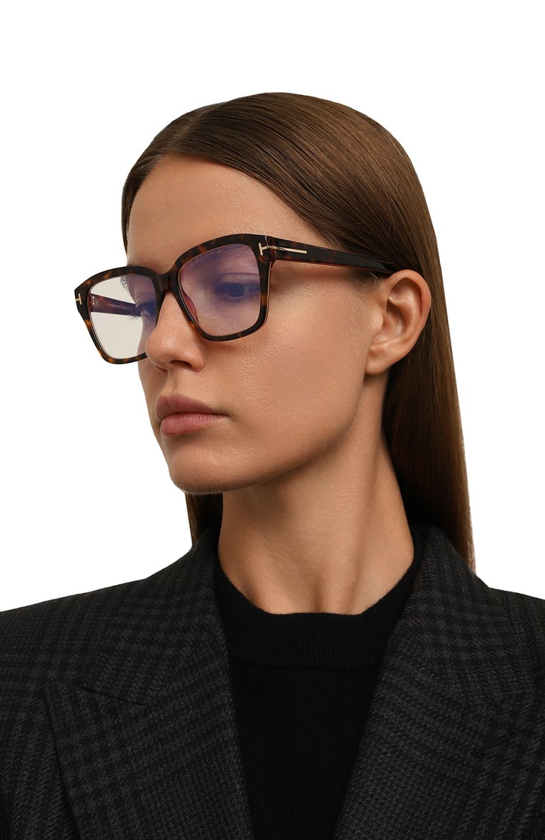 Женские оправа TOM FORD коричневого цвета, арт. TF5955-B 056 | Фото 2 (Нос: Не проставлено; Региональные ограничения белый список (Axapta Mercury): Не проставлено; Материал: Плас�тик; Тип очков: Оправа; Очки форма: Квадратные; Оптика Гендер: оптика-женское)
