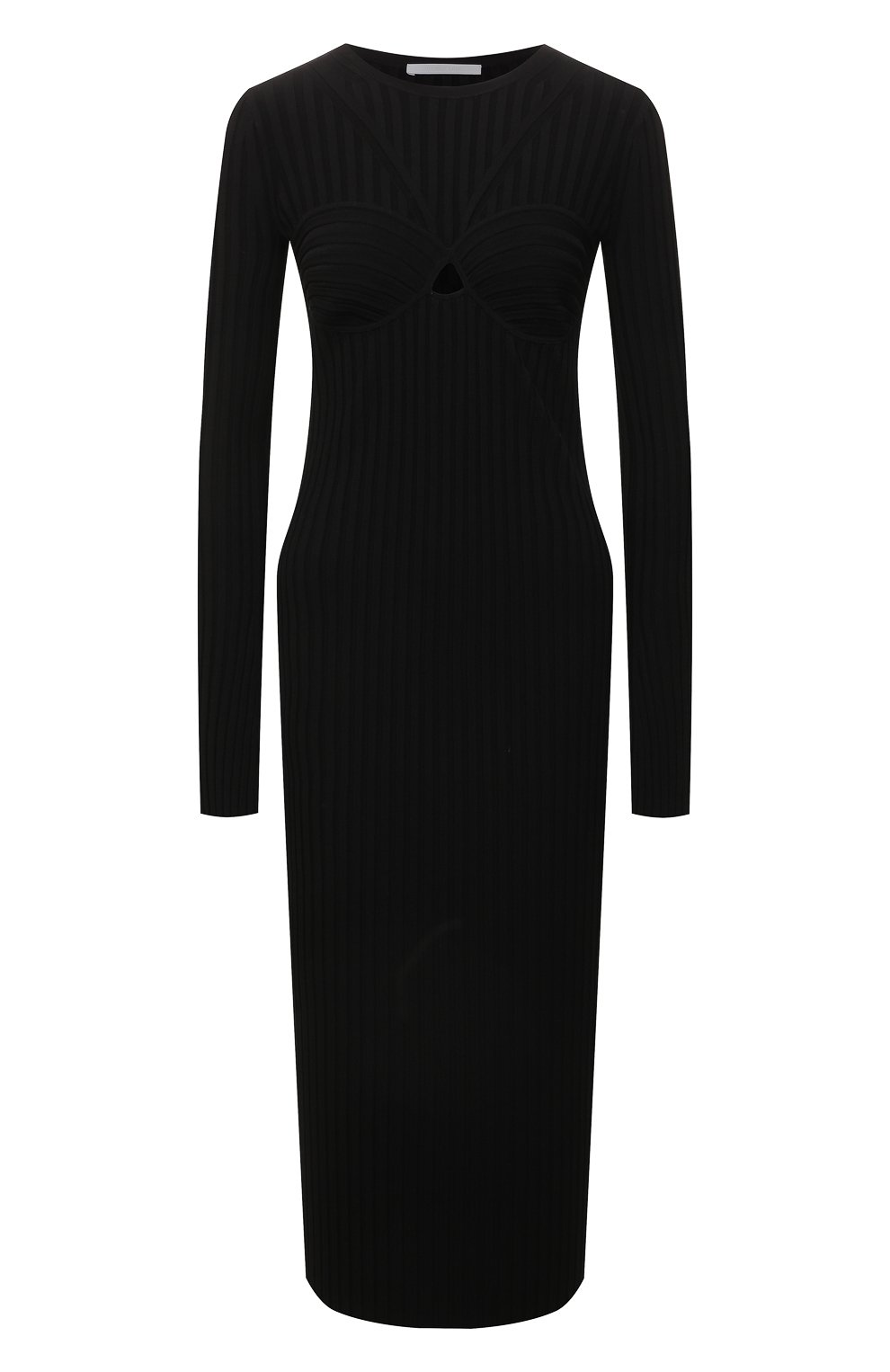 Платье из вискозы HELMUT LANG черного цвета по цене 49800 руб., арт. L09HW707, фото 1 Платье из вискозы HELMUT LANG, арт. L09HW707, фото 1