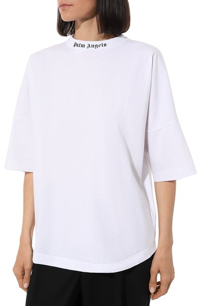 Хлопковая футболка PALM ANGELS, арт. PWAA023C99JER0020110, фото 3