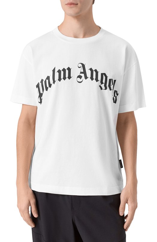 Хлопковая футболка Palm Angels PMAA109F25JER003 Белый  PMAA109F25JER003 Фото 3