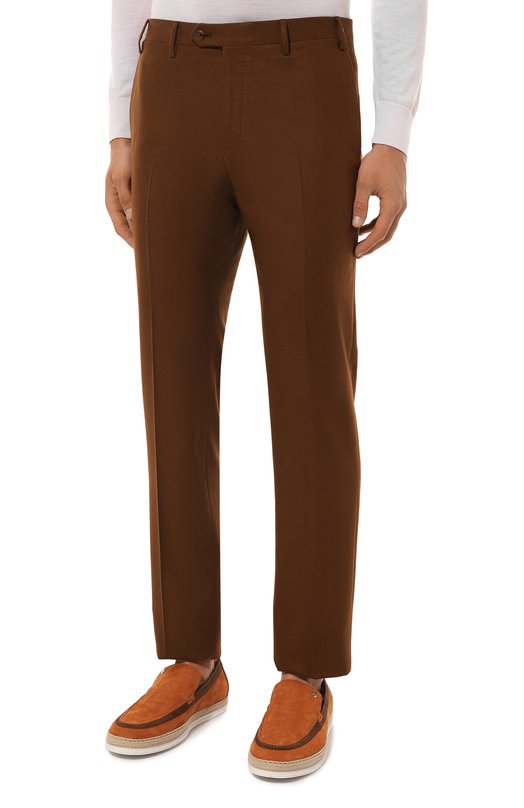Шерстяные брюки Corneliani 945B01-9418110 Коричневый  945B01-9418110 Фото 3