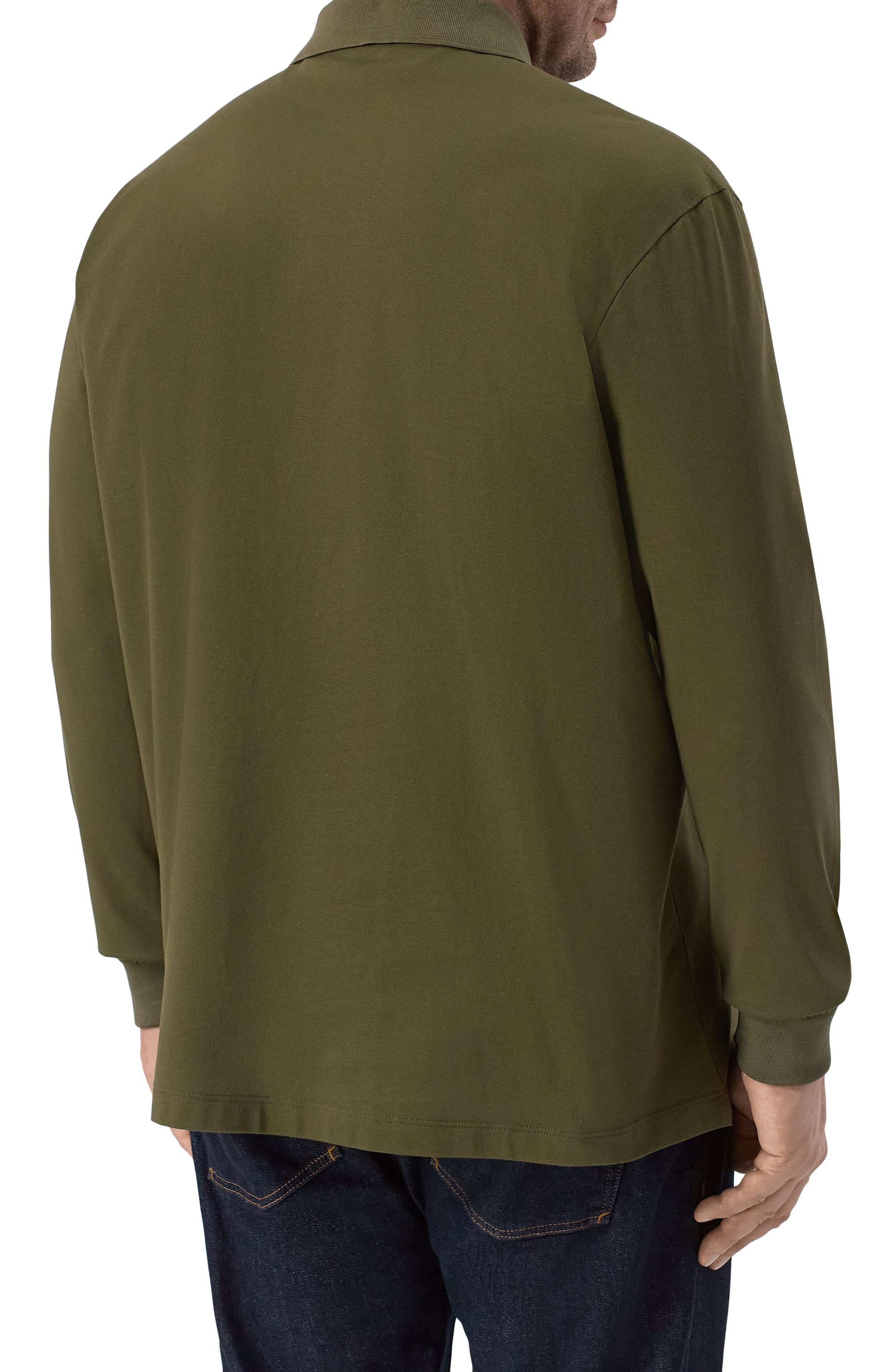 Хлопковое поло PAUL&SHARK темно-зеленого цвета по цене 25600 руб., арт. 99311003_001, фото 4 Хлопковое поло PAUL&SHARK, арт. 99311003_001, фото 4