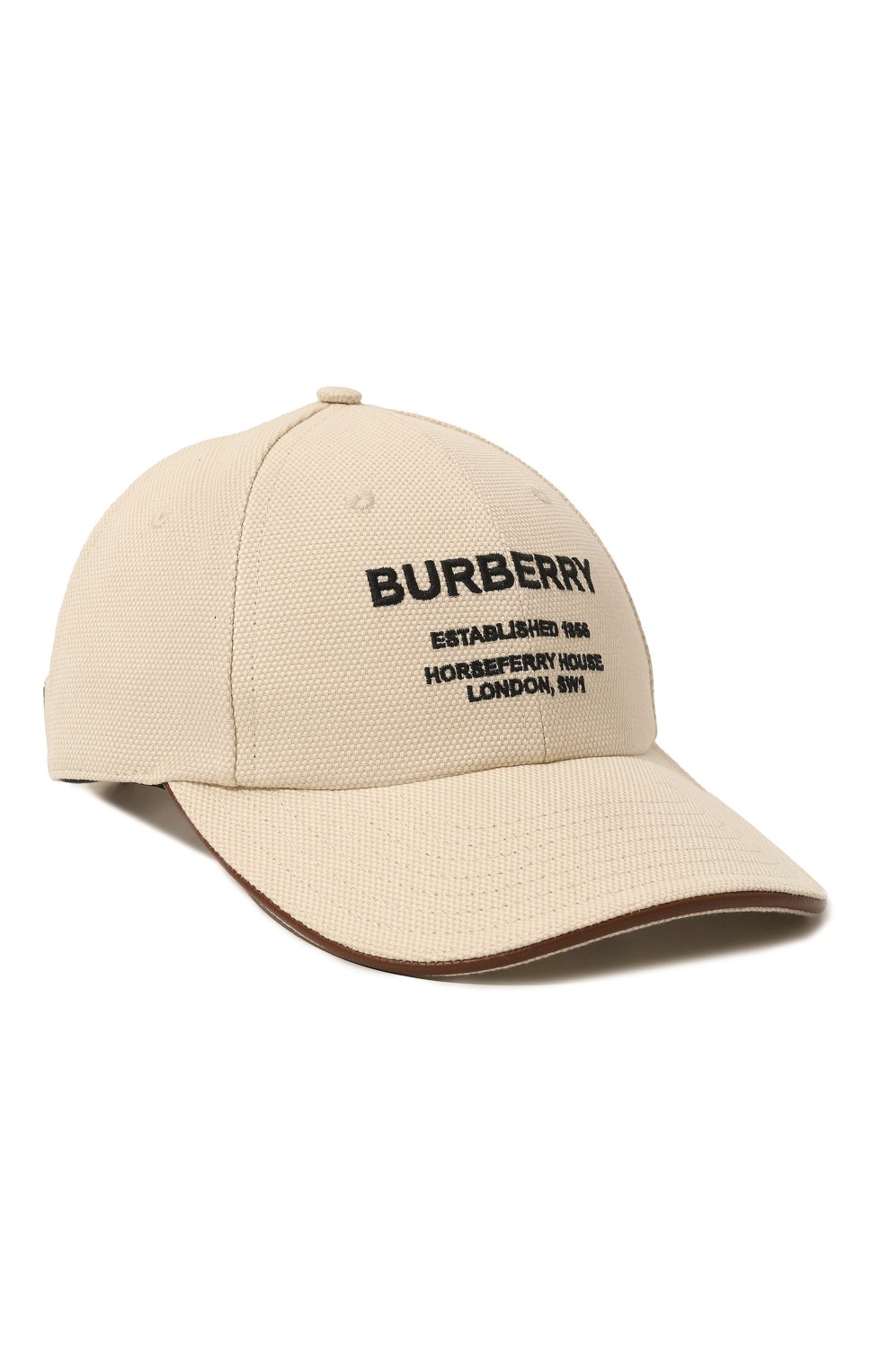 Хлопковая бейсболка BURBERRY кремового цвета по цене 52750 руб., арт. 8056127, фото 1 Хлопковая бейсболка BURBERRY, арт. 8056127, фото 1