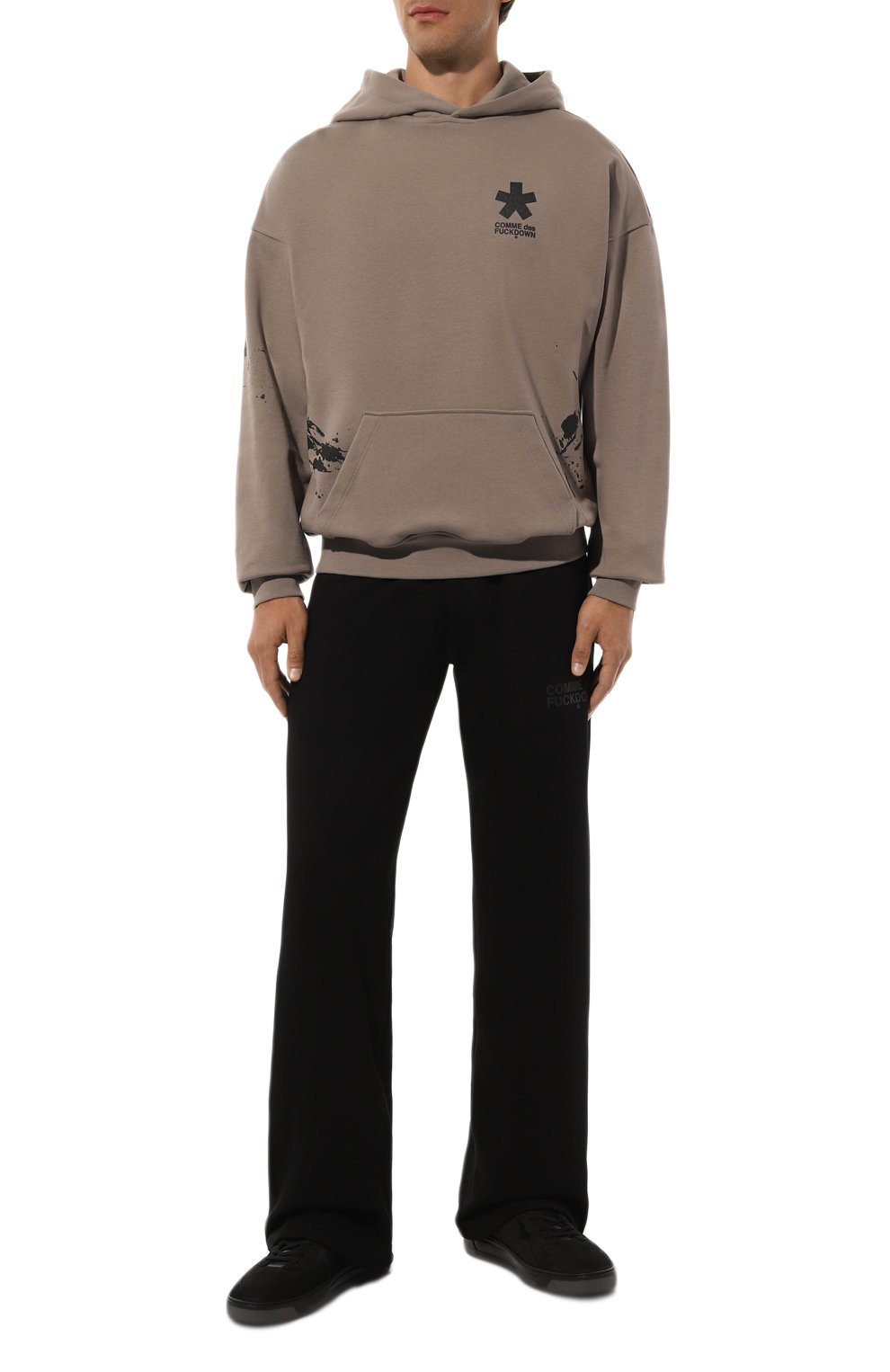 Хлопковые брюки COMME DES FUCKDOWN черного цвета по цене 10650 руб., арт. CFABM01319, фото 2 Хлопковые брюки COMME DES FUCKDOWN, арт. CFABM01319, фото 2