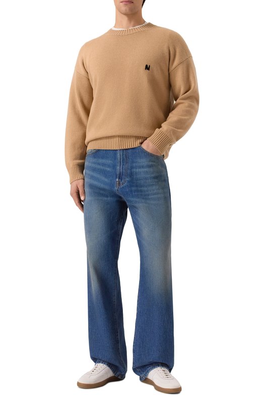 Джемпер из шерсти и кашемира MSGM 3940MM206/257596 Бежевый  3940MM206/257596 Фото 2