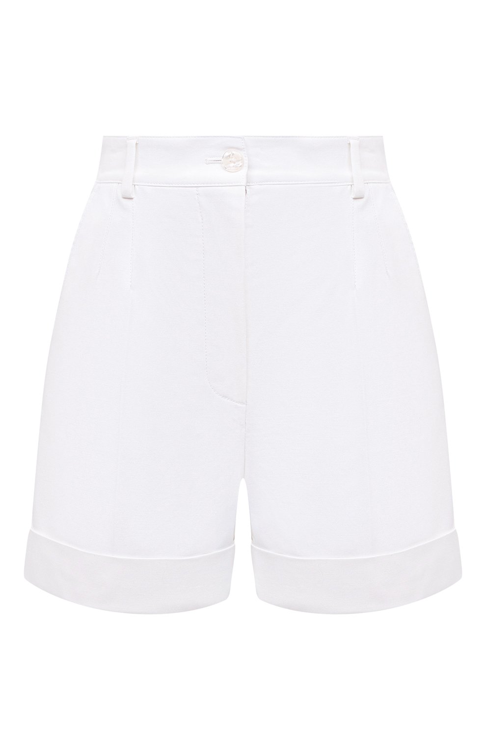 Хлопковые шорты DOLCE & GABBANA белого цвета по цене 59350 руб., арт. FTASXT/FU6VJ, фото 1 Хлопковые шорты DOLCE & GABBANA, арт. FTASXT/FU6VJ, фото 1