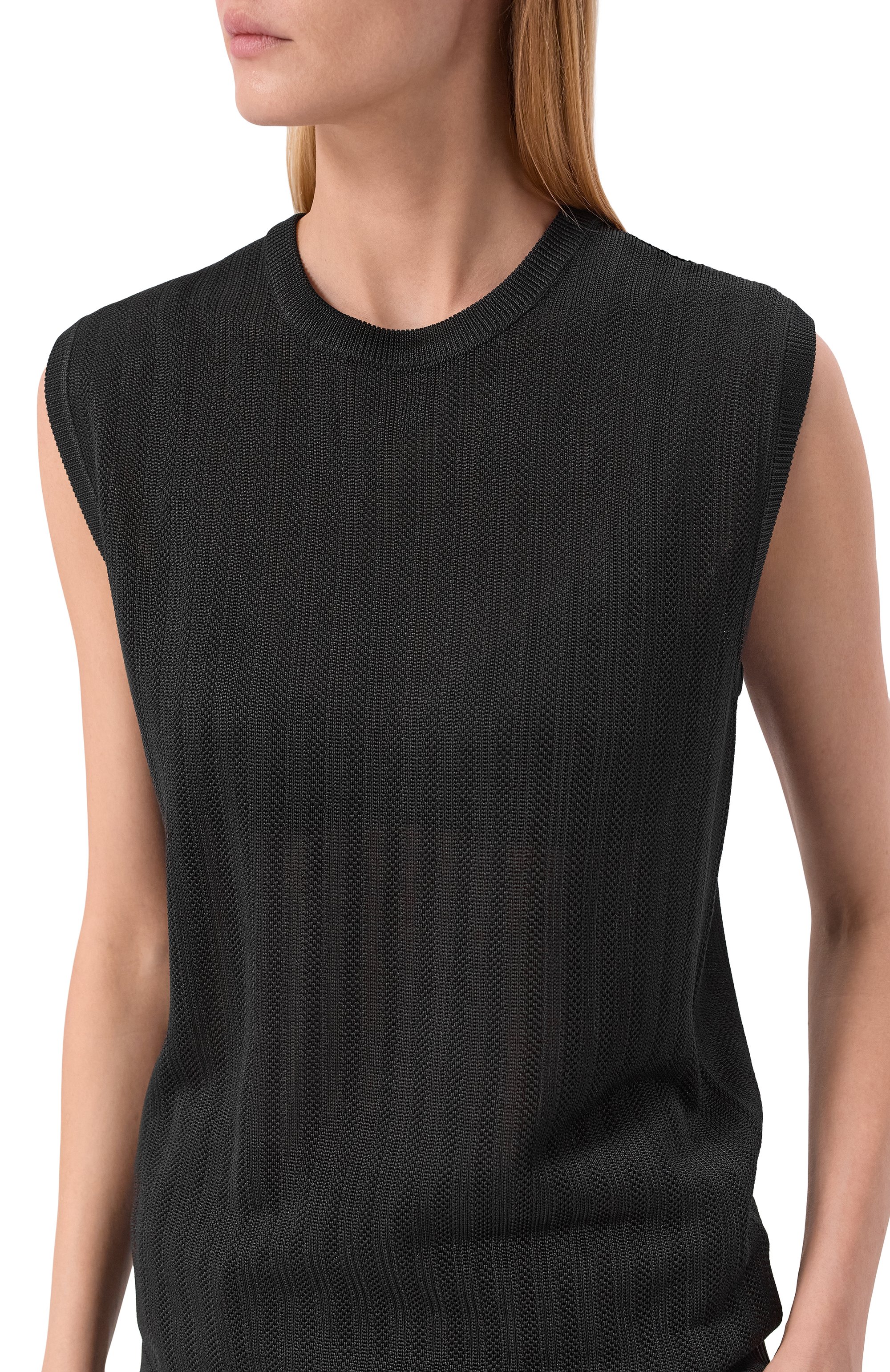 Шелковый топ KITON черного цвета по цене 184000 руб., арт. D61787K0920, фото 5 Шелковый топ KITON, арт. D61787K0920, фото 5