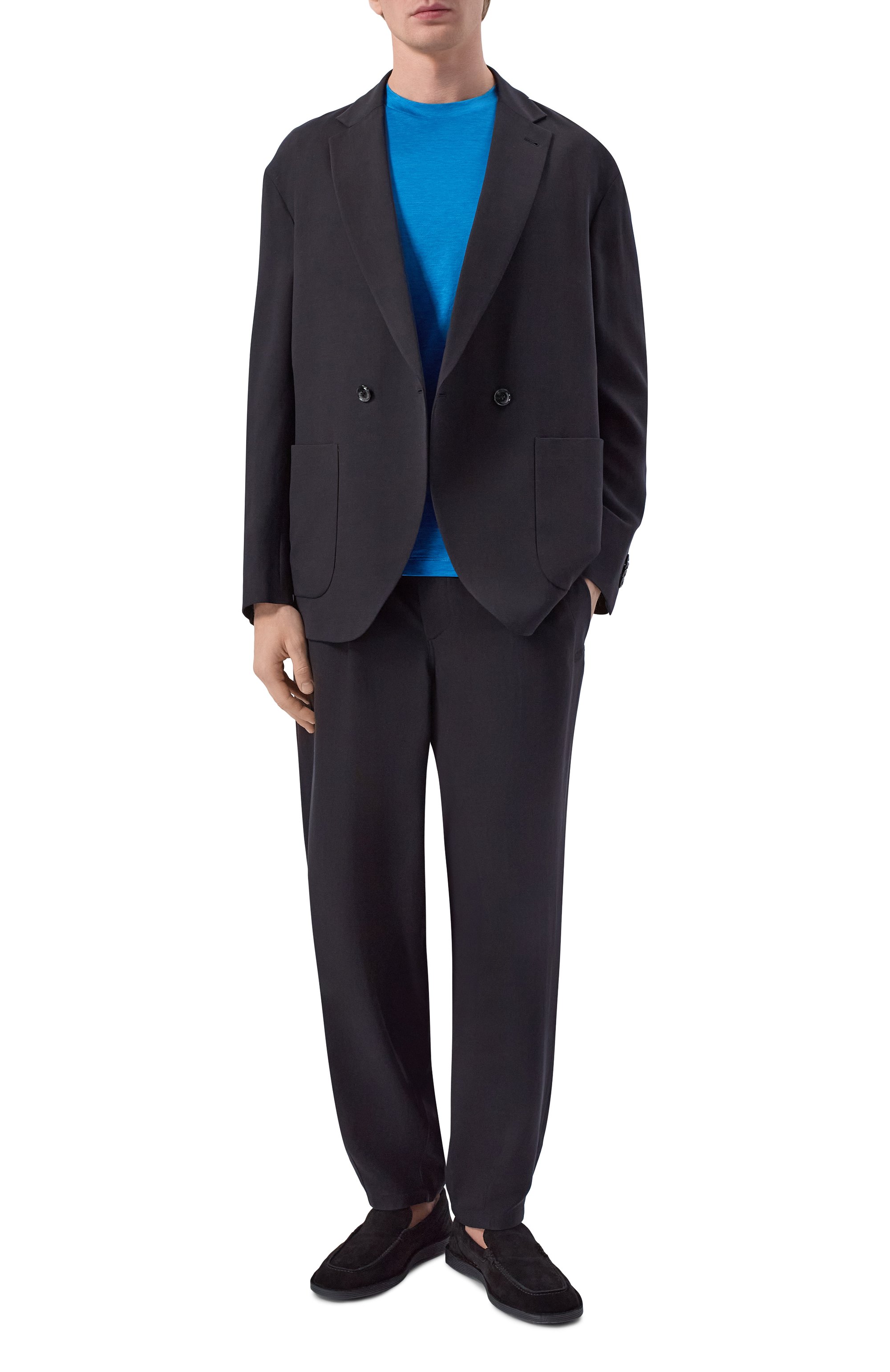 Футболка из шелка и хлопка GIORGIO ARMANI, арт. 3KSM77/SJZHZ, фото 2