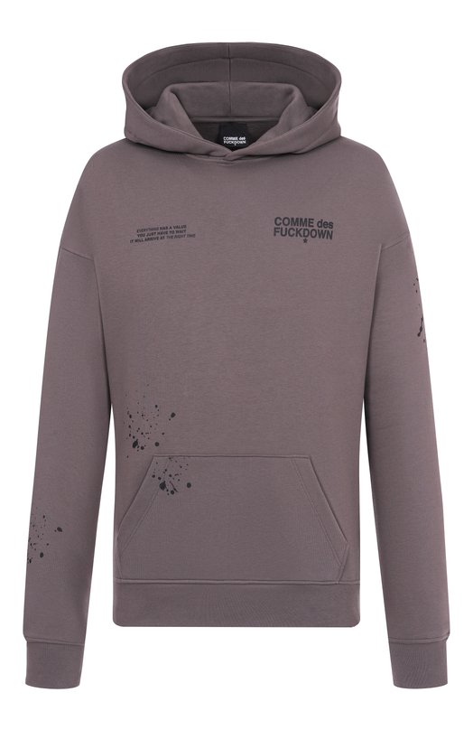 Хлопковое худи Comme des Fuckdown CFABM01747 Серый CFABM01747