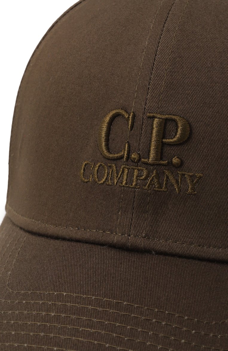 Мужская хлопковая бейсболка C.P. COMPANY хаки цвета, арт. 18CMAC282A006288A | Фото 3 (Нос: Не проставлено; Материал: Хлопок, Текстиль)