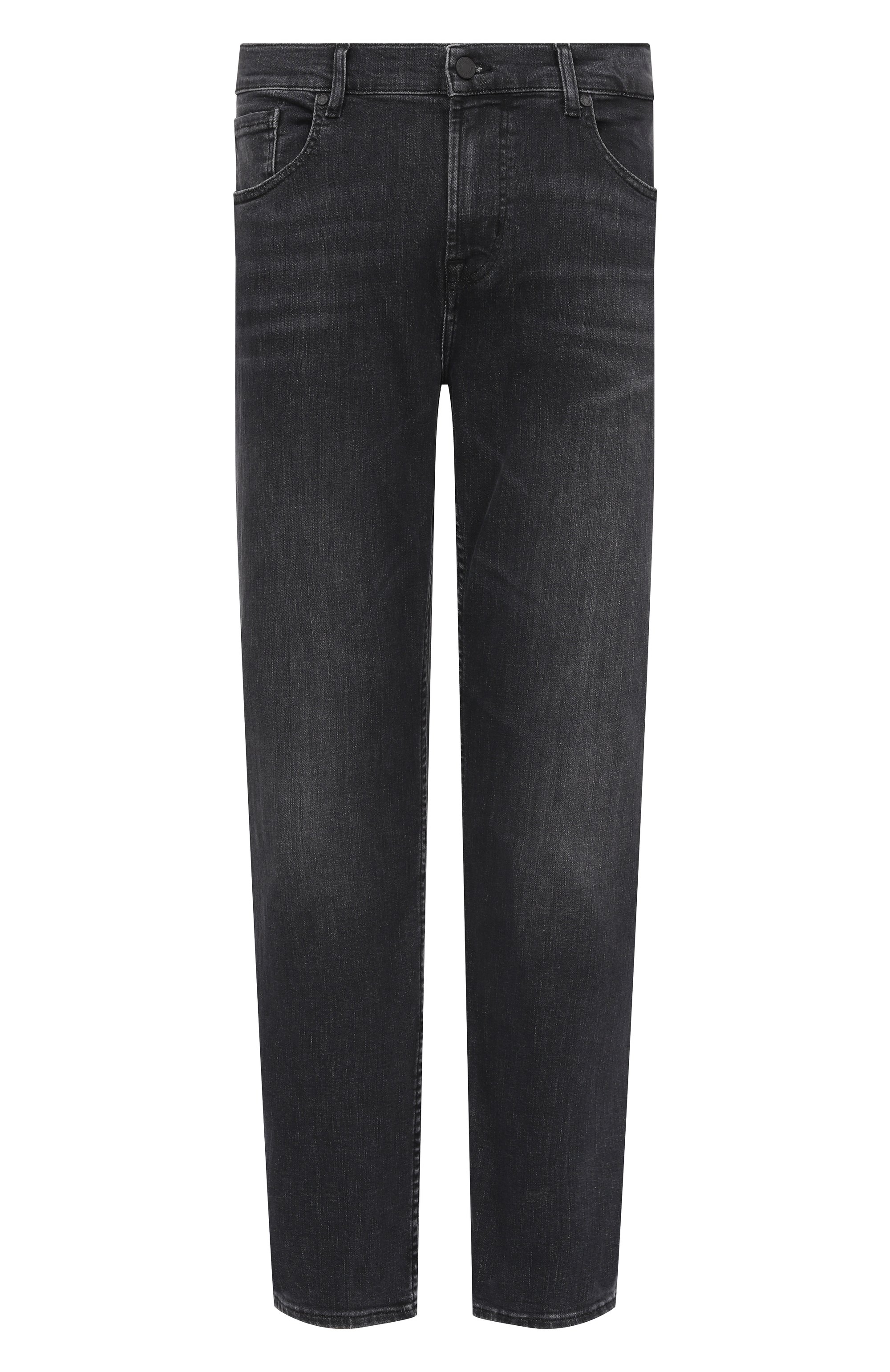 Джинсы slimmy tapered 7 FOR ALL MANKIND черного цвета по цене 29150 руб., арт. 7TB00C34-3LG, фото 1 Джинсы slimmy tapered 7 FOR ALL MANKIND, арт. 7TB00C34-3LG, фото 1