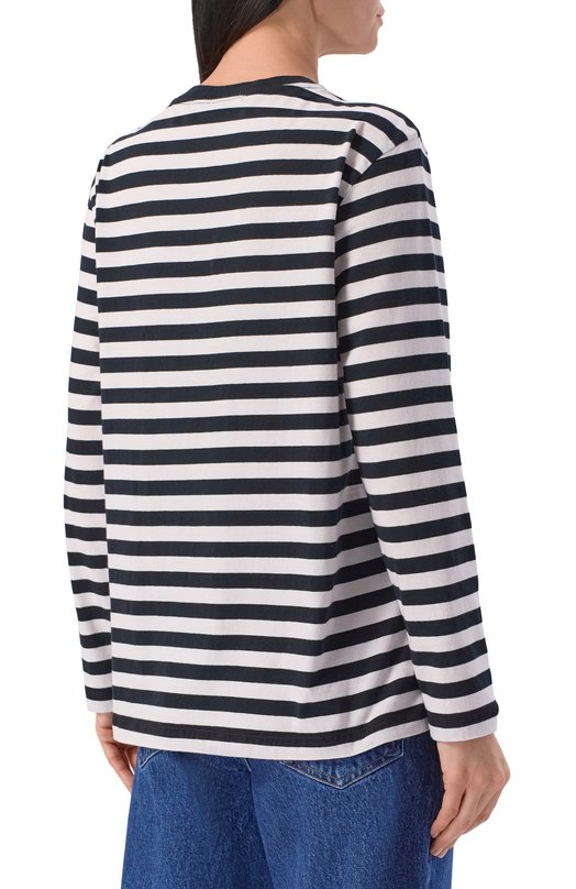 Хлопковый лонгслив Zadig and Voltaire JWTS02839 Чёрно-белый  JWTS02839 Фото 4