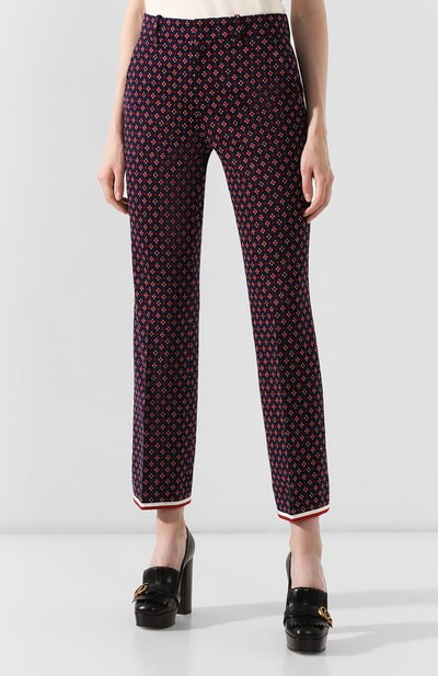 Хлопковые брюки GUCCI разноцветного цвета по цене 69950 руб., арт. 583647/ZAB7A, фото 3 Хлопковые брюки GUCCI, арт. 583647/ZAB7A, фото 3