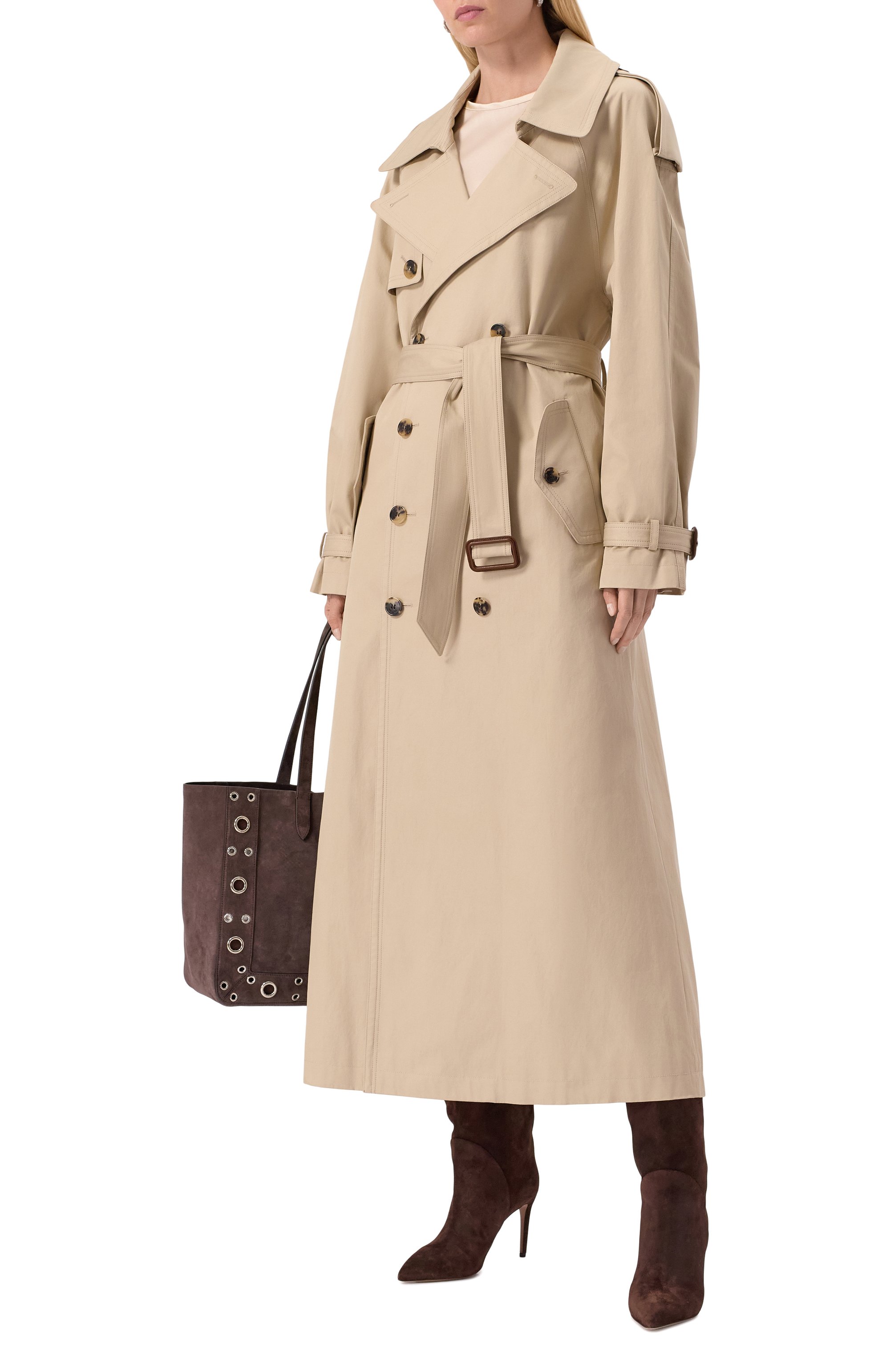 Хлопковый тренч SAINT LAURENT, арт. 812414/Y3A99, фото 2