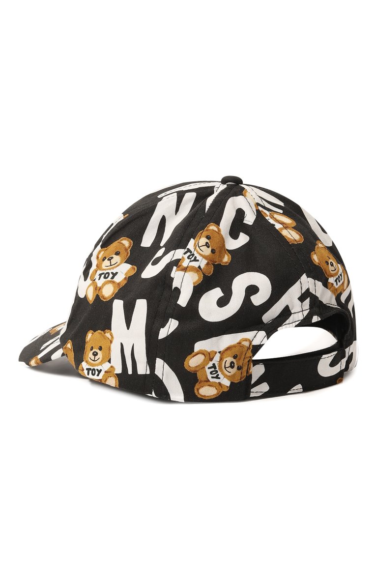 Детская хлопковая бейсболка MOSCHINO черного цвета, арт. H0X01N/L0B10 | Фото 2 (Материал: Текстиль, Хлопок; Материал сплава: Проставлено; Нос: Не проставлено; Региональные ограничения белый список (Axapta Mercury): Не проставлено)