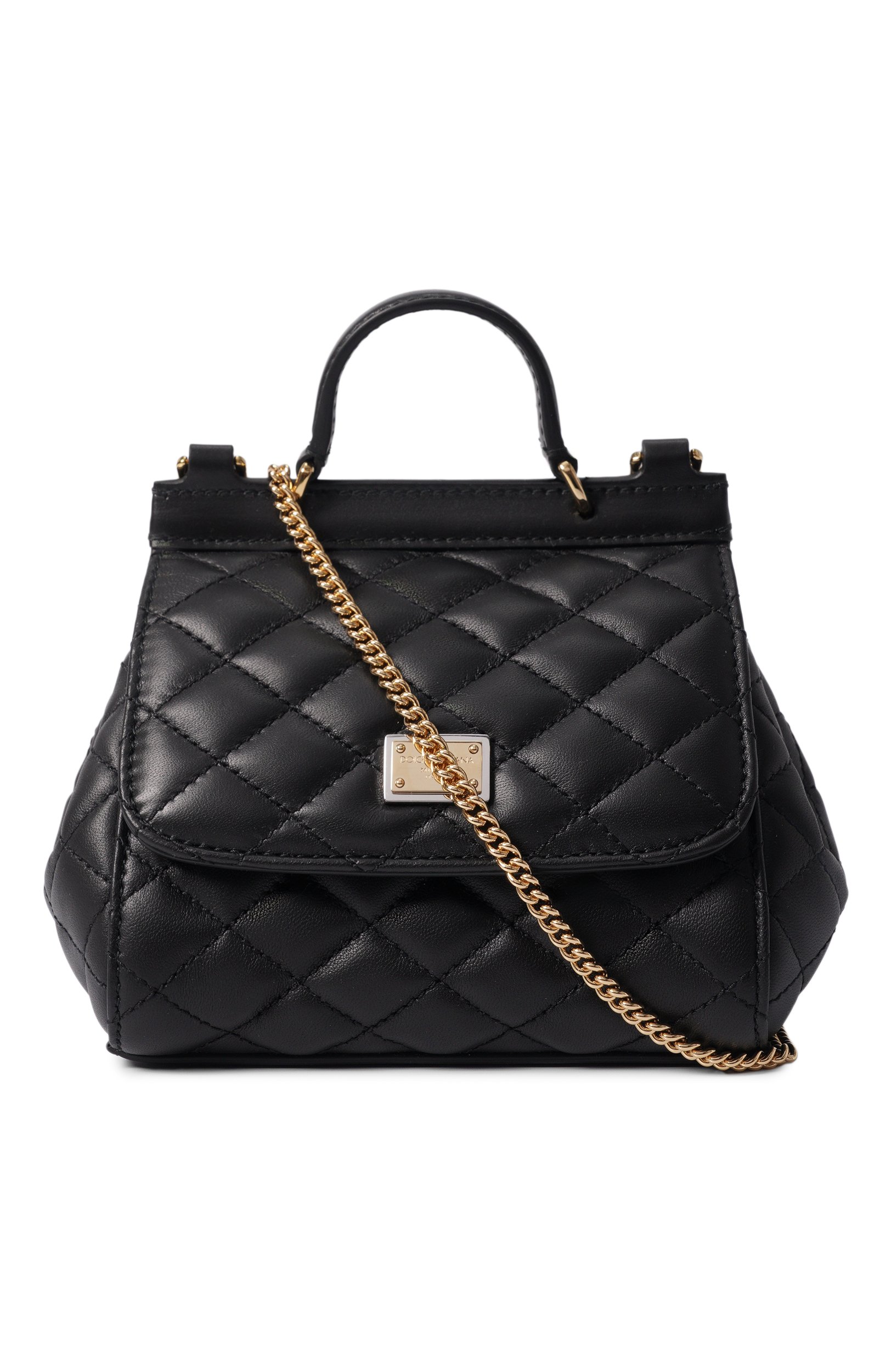 Сумка sicily DOLCE & GABBANA черного цвета по цене 86250 руб., арт. EB0003/A3L70, фото 4 Сумка sicily DOLCE & GABBANA, арт. EB0003/A3L70, фото 4