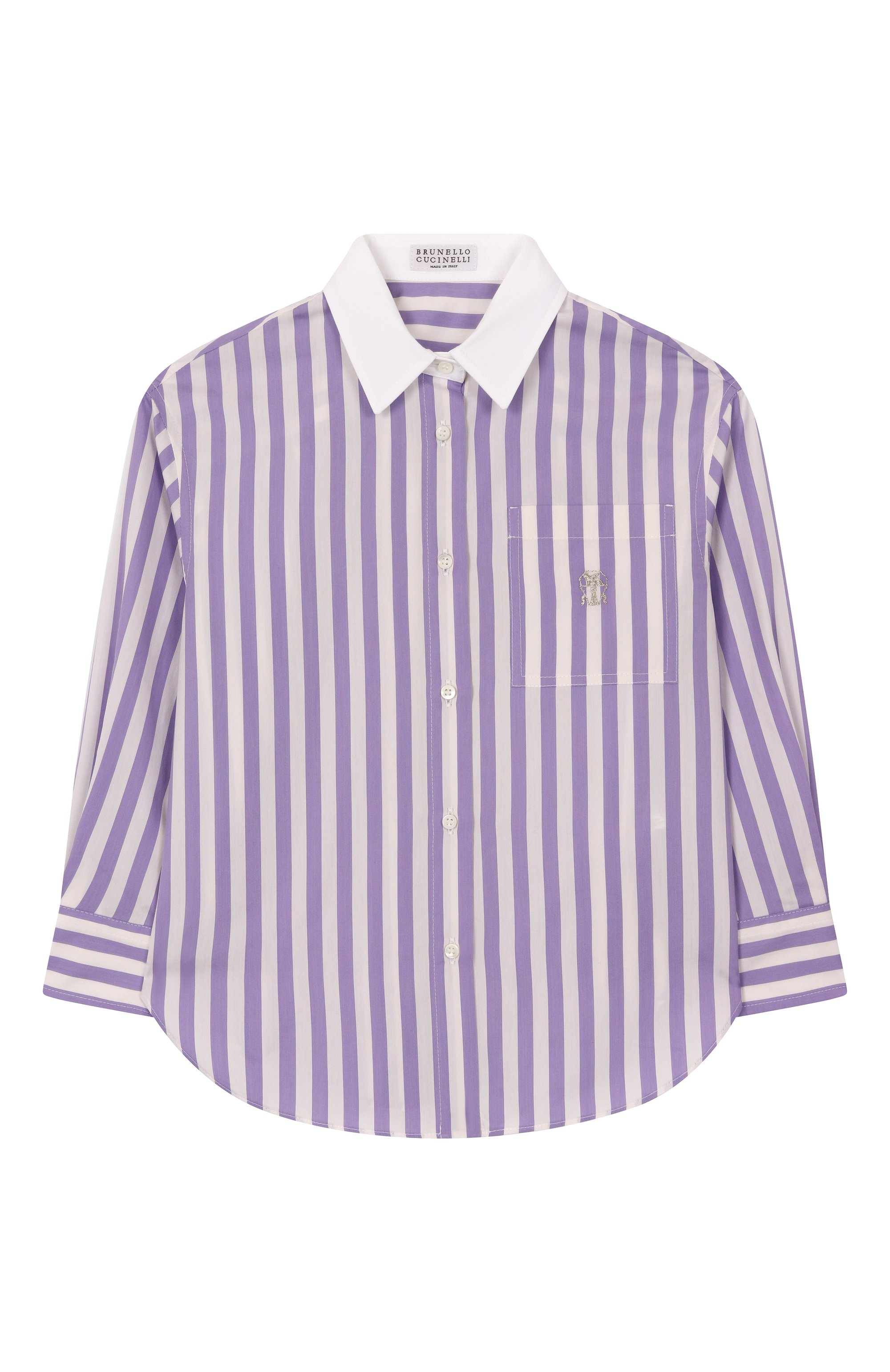 Рубашка из хлопка и шелка BRUNELLO CUCINELLI, арт. BH757C859A, фото 1