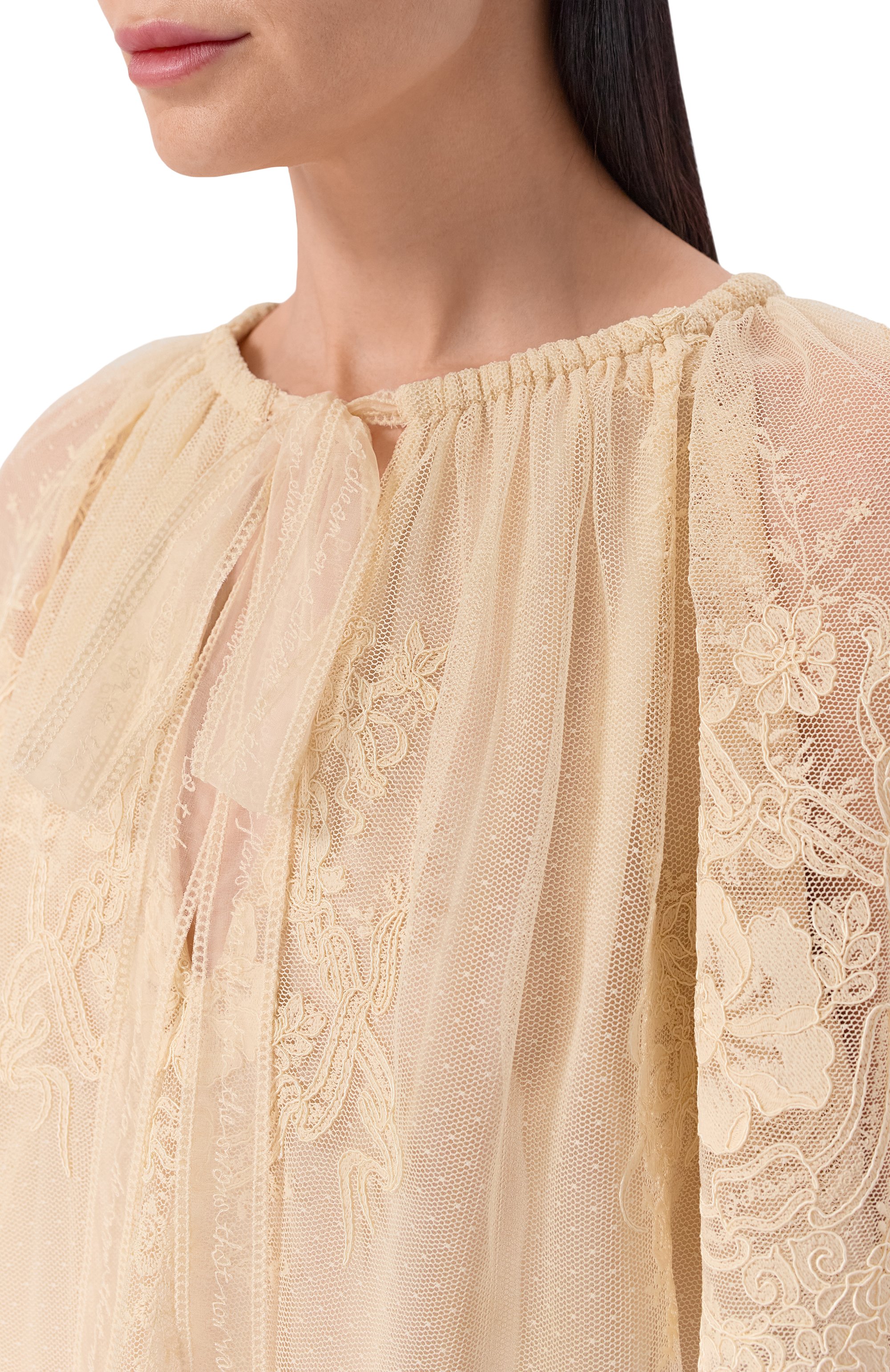 Блузка ZIMMERMANN кремового цвета по цене 157000 руб., арт. 8843TS261, фото 5 Блузка ZIMMERMANN, арт. 8843TS261, фото 5