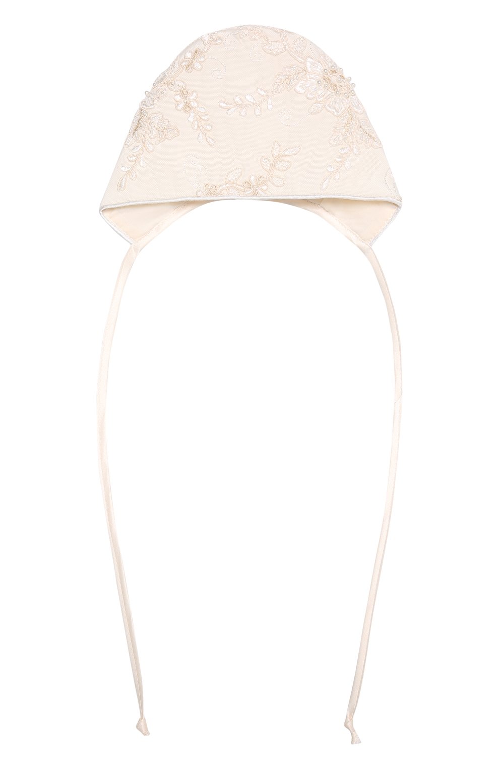 Комплект на выписку с кружевом CHEPE бежевого цвета по цене 15800 руб., арт. 031376, фото 6 Комплект на выписку с кружевом CHEPE, арт. 031376, фото 6