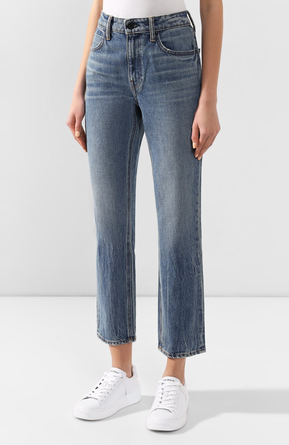 Джинсы ALEXANDER WANG голубого цвета по цене 37000 руб., арт. 4D994039AA, фото 3 Джинсы ALEXANDER WANG, арт. 4D994039AA, фото 3