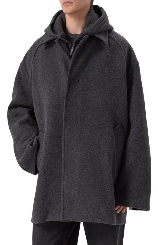 Пальто из шерсти и кашемира Juun.J JC5X30P41 Серый  JC5X30P41 Фото 3