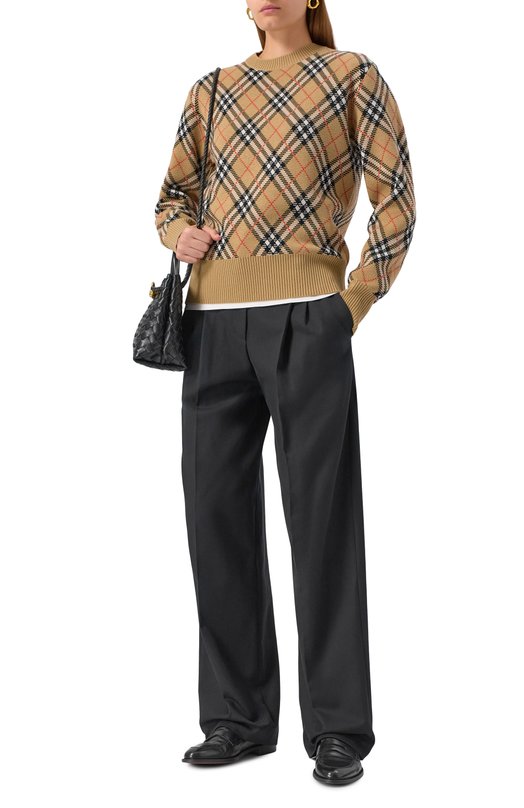 Шерстяной пуловер Burberry 8110514 Бежевый  8110514 Фото 2