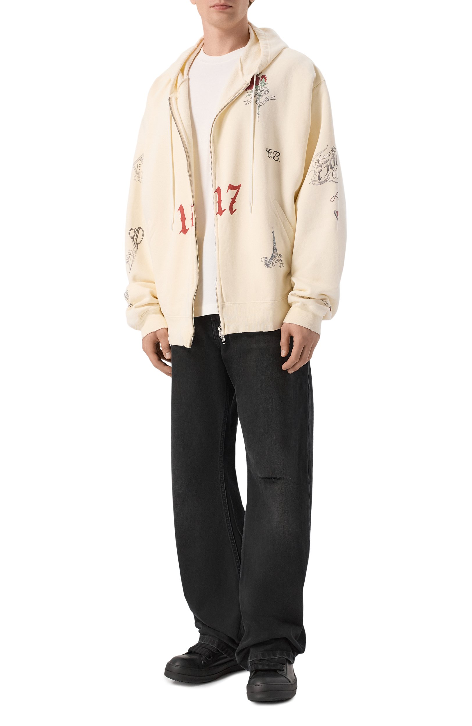 Джинсы VETEMENTS черного цвета по цене 109500 руб., арт. MH27DJ081B, фото 2 Джинсы VETEMENTS, арт. MH27DJ081B, фото 2