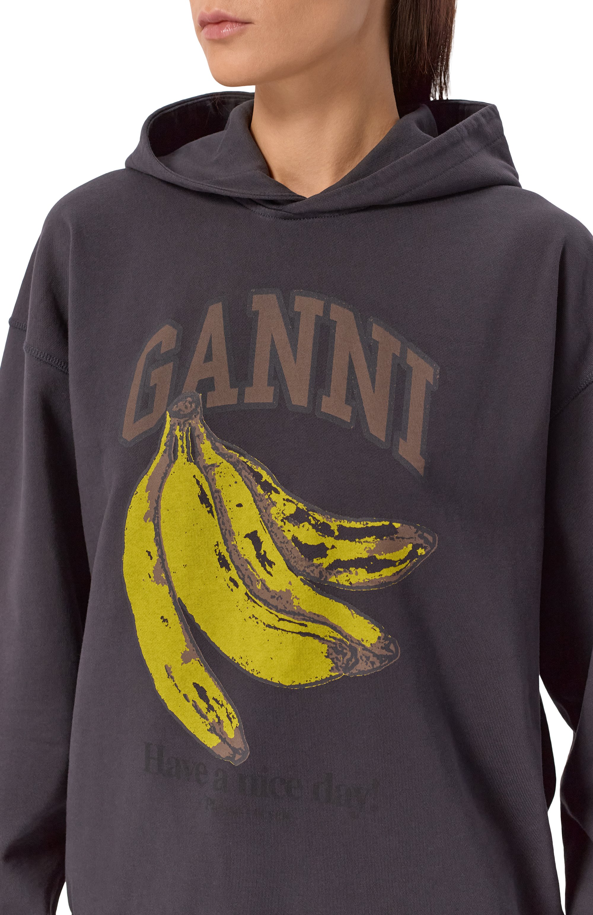 Хлопковое худи GANNI, арт. A1060025, фото 5