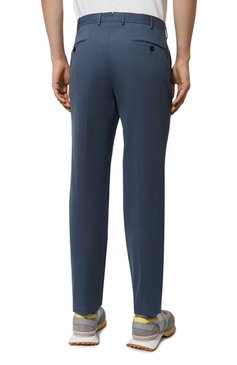 Мужские брюки из хлопка и кашемира ZEGNA синего цвета, арт. 729F00A7/77TB12 | Фото 4 (Материал внешний: Хлопок; Драгоценные камни: Проставлено; Длина (брюки, джинсы): Стандартные; Материал сплава: Проставлено; Случай: Повседневный; Силуэт М (брюки): Чиносы; Стили: Кэжуэл)