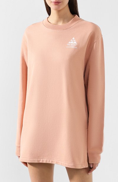 Хлопковое платье OFF-WHITE, арт. 0WDB098R190030430301, фото 3