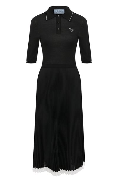 Женское платье из шелка и хлопка PRADA, арт. P3B06M-10FT-F0002-201