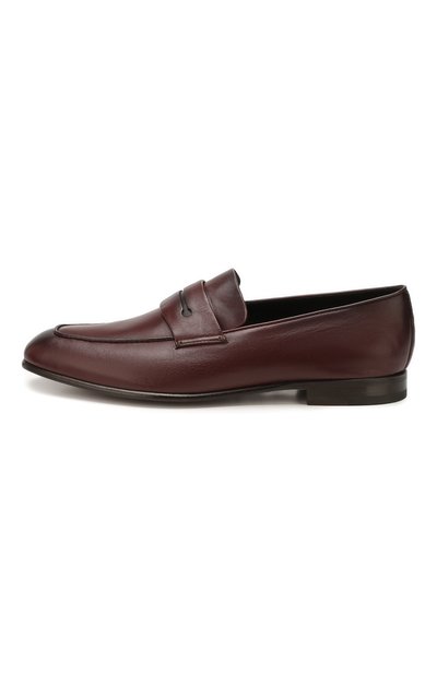 Кожаные пенни-лоферы ZEGNA бордового цвета по цене 79950 руб., арт. A3014X-LHAFR, фото 3 Кожаные пенни-лоферы ZEGNA, арт. A3014X-LHAFR, фото 3
