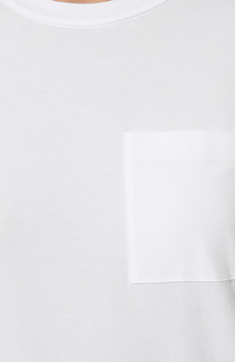 Хлопковый лонгслив BRUNELLO CUCINELLI белого цвета по цене 57850 руб., арт. MPT18BB310, фото 5 Хлопковый лонгслив BRUNELLO CUCINELLI, арт. MPT18BB310, фото 5