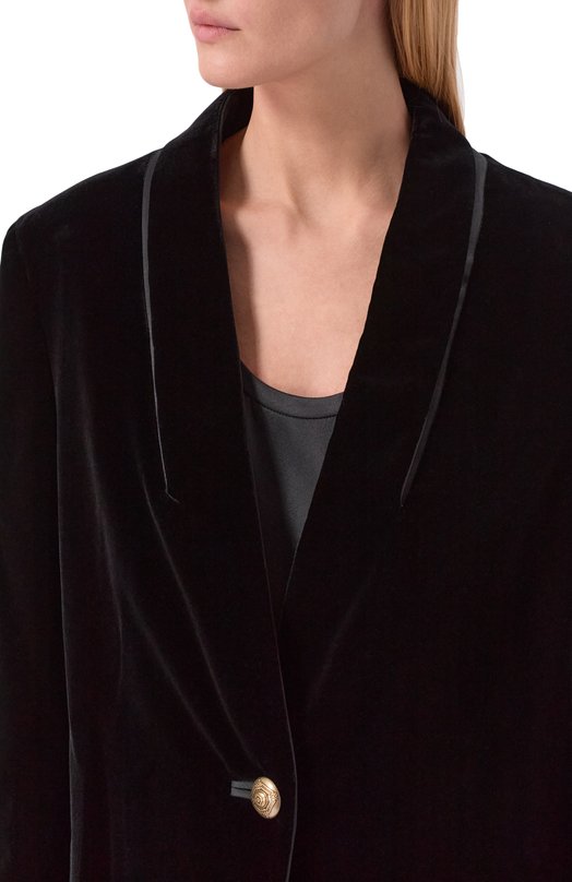 Бархатный жакет Giorgio Armani GW001555/AF20583 Чёрный  GW001555/AF20583 Фото 5