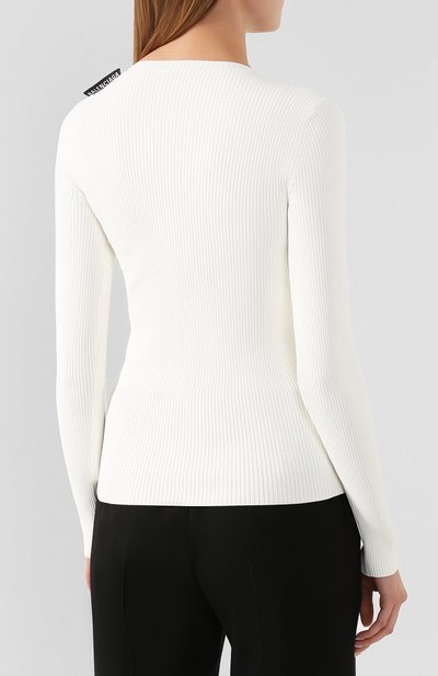 Пуловер из вискозы BALENCIAGA белого цвета по цене 51500 руб., арт. 570828/T5101, фото 4 Пуловер из вискозы BALENCIAGA, арт. 570828/T5101, фото 4
