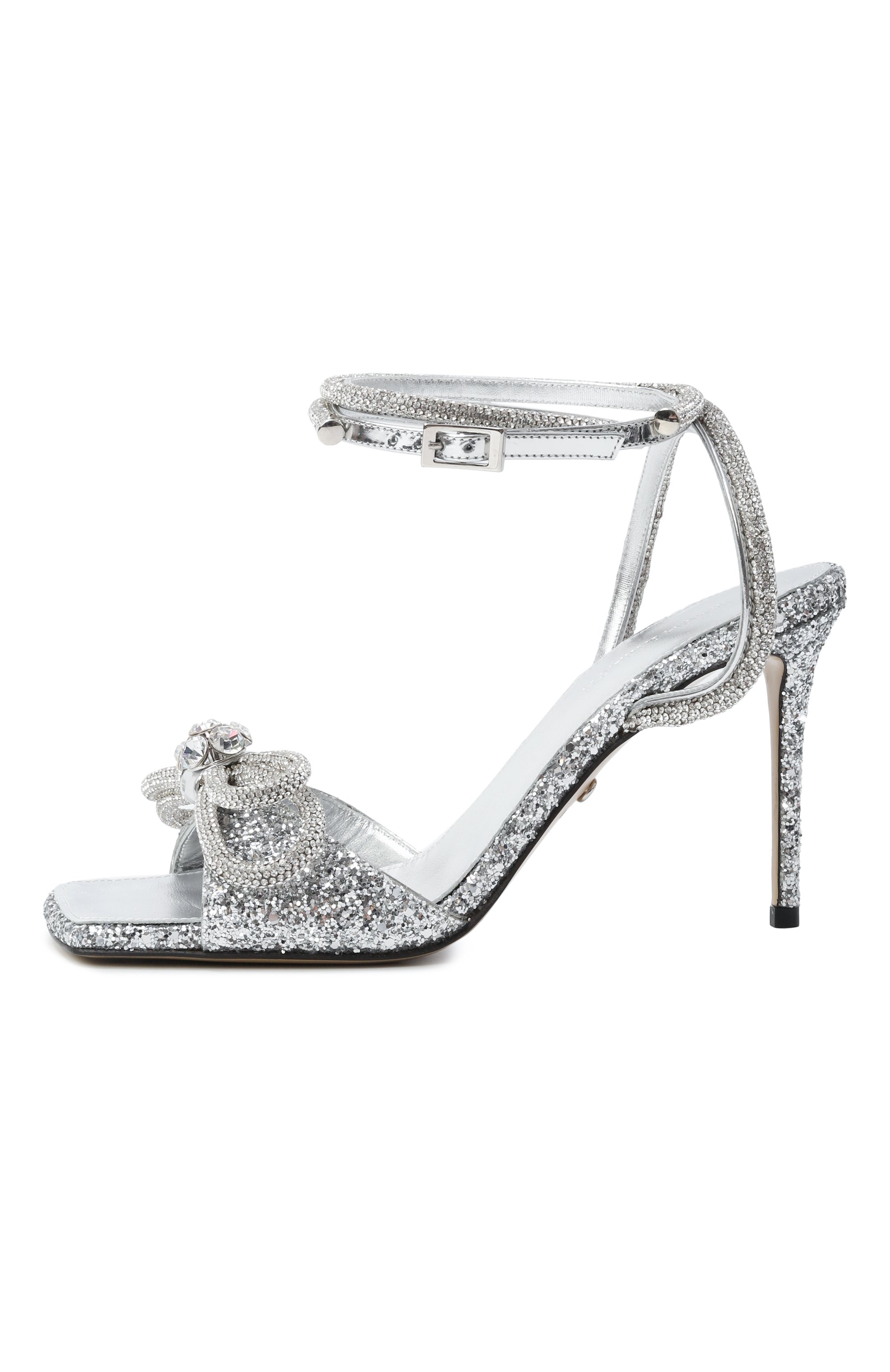 Босоножки double bow 95 MACH & MACH, арт. FW25-S0942-95-GLI-SLV, фото 4