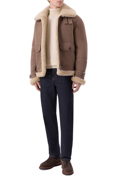 Дубленка из овчины MVST коричневого цвета по цене 525000 руб., арт. M25.1MM.0003/PELULUNG0, фото 2 Дубленка из овчины MVST, арт. M25.1MM.0003/PELULUNG0, фото 2