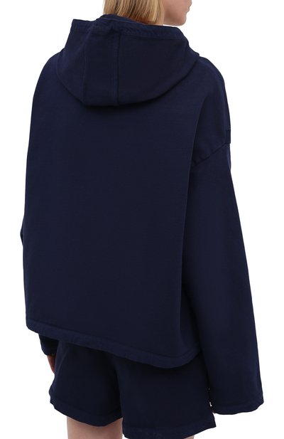 Хлопковое худи JIL SANDER темно-синего цвета по цене 57450 руб., арт. JPPS707520-WS248908A, фото 4 Хлопковое худи JIL SANDER, арт. JPPS707520-WS248908A, фото 4