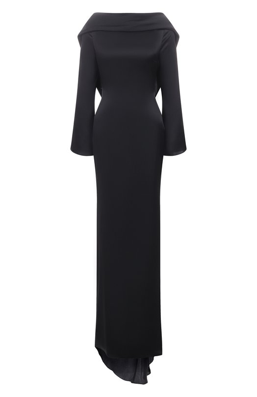 Атласное платье Giuseppe di Morabito 05FWDR501 05301 Чёрный 05FWDR501 05301